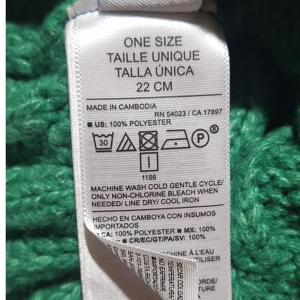 NWT Old Navy Beanie Women's OS Green Lightweight Ribbed Cuffed Cozycore Outdoors - Picture 8 of 8